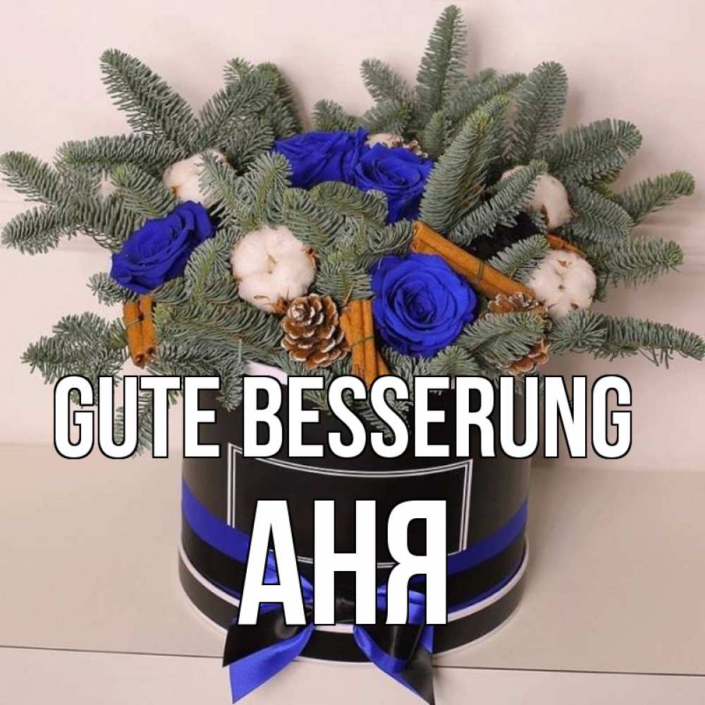 Открытка на каждый день с именем, Аня Gute Besserung короче кто то загрузил эти шишки Прикольная открытка с пожеланием онлайн скачать бесплатно 