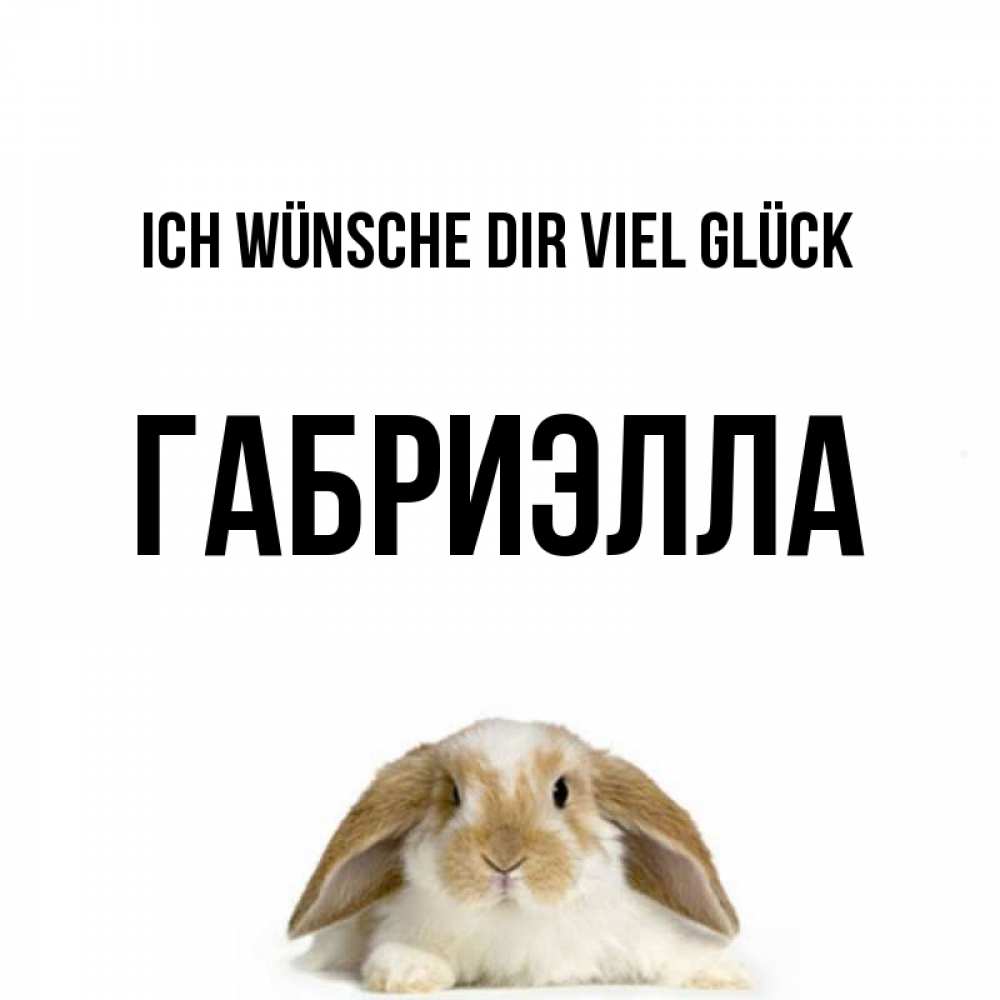 Открытка на каждый день с именем, Габриэлла Ich wünsche dir viel Glück открытки с произвольным текстом который можно вставить в открытку и создать ее самостоятельно бесплатно онлайн Прикольная открытка с пожеланием онлайн скачать бесплатно 