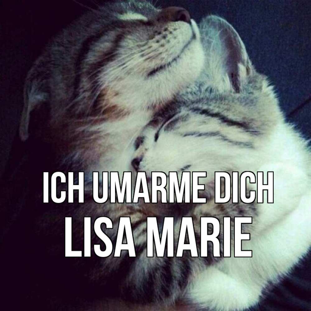 Открытка на каждый день с именем, Lisa-Marie Ich umarme dich полосатики Прикольная открытка с пожеланием онлайн скачать бесплатно 