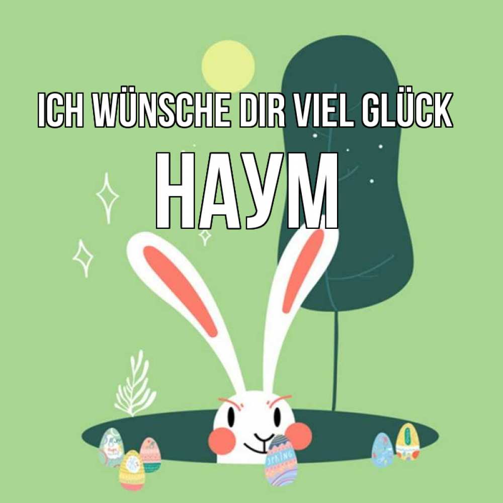 Открытка на каждый день с именем, Наум Ich wünsche dir viel Glück заяц Прикольная открытка с пожеланием онлайн скачать бесплатно 