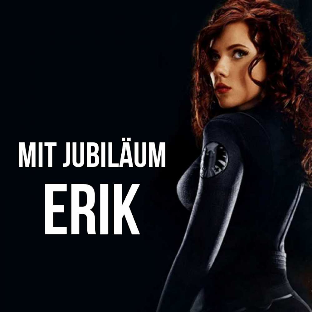 Открытка на каждый день с именем, Erik Mit Jubiläum Марвел черная вдова Прикольная открытка с пожеланием онлайн скачать бесплатно 