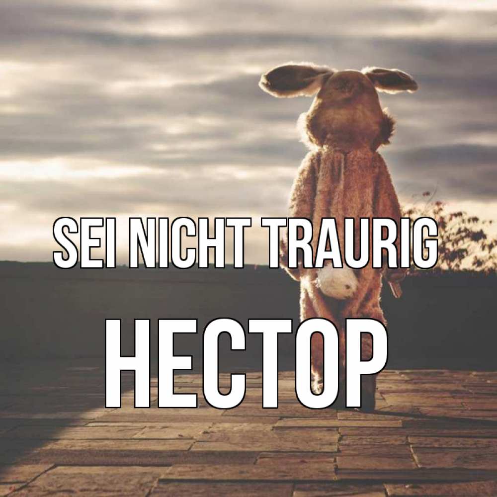 Открытка на каждый день с именем, Нестор Sei nicht traurig со спины Прикольная открытка с пожеланием онлайн скачать бесплатно 