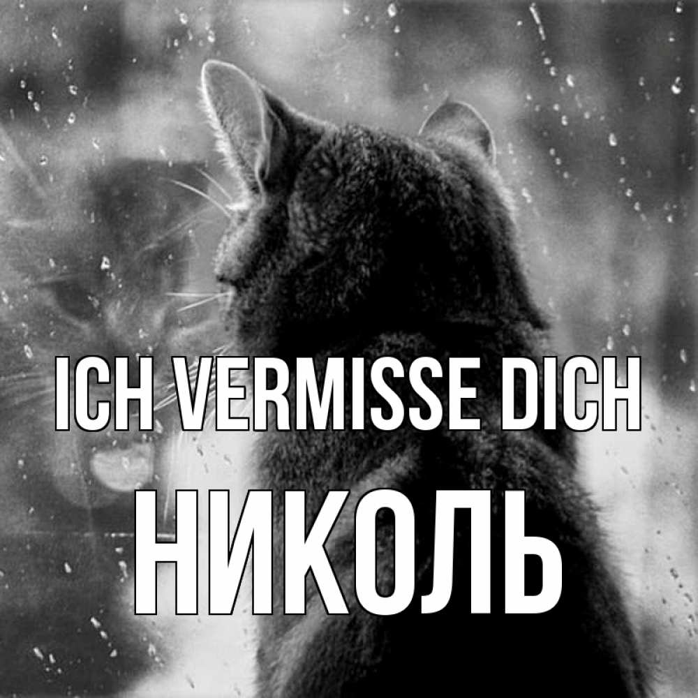 Открытка на каждый день с именем, Николь Ich vermisse dich скорее ко мне приходи 1 Прикольная открытка с пожеланием онлайн скачать бесплатно 