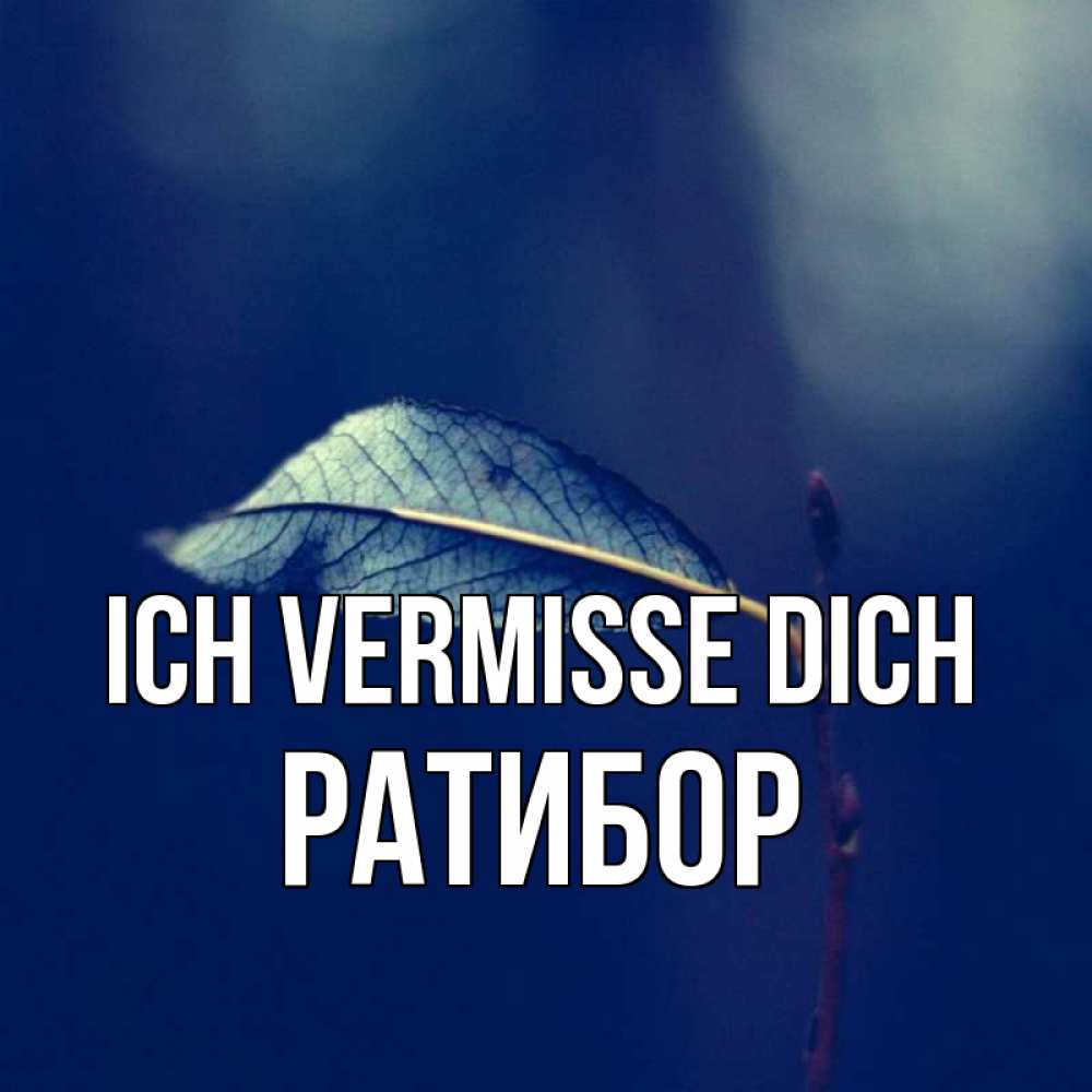 Открытка на каждый день с именем, Ратибор Ich vermisse dich одна ветка 1 Прикольная открытка с пожеланием онлайн скачать бесплатно 