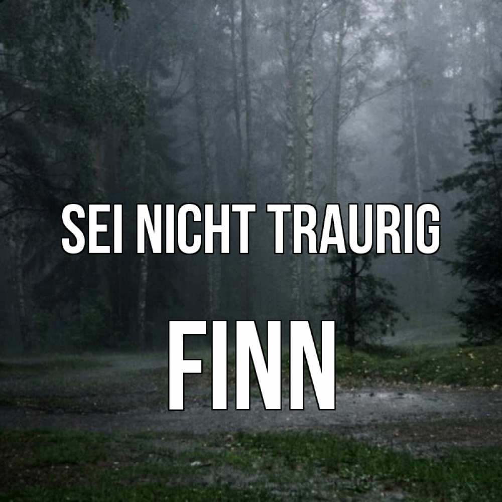 Открытка на каждый день с именем, Finn Sei nicht traurig осень Прикольная открытка с пожеланием онлайн скачать бесплатно 