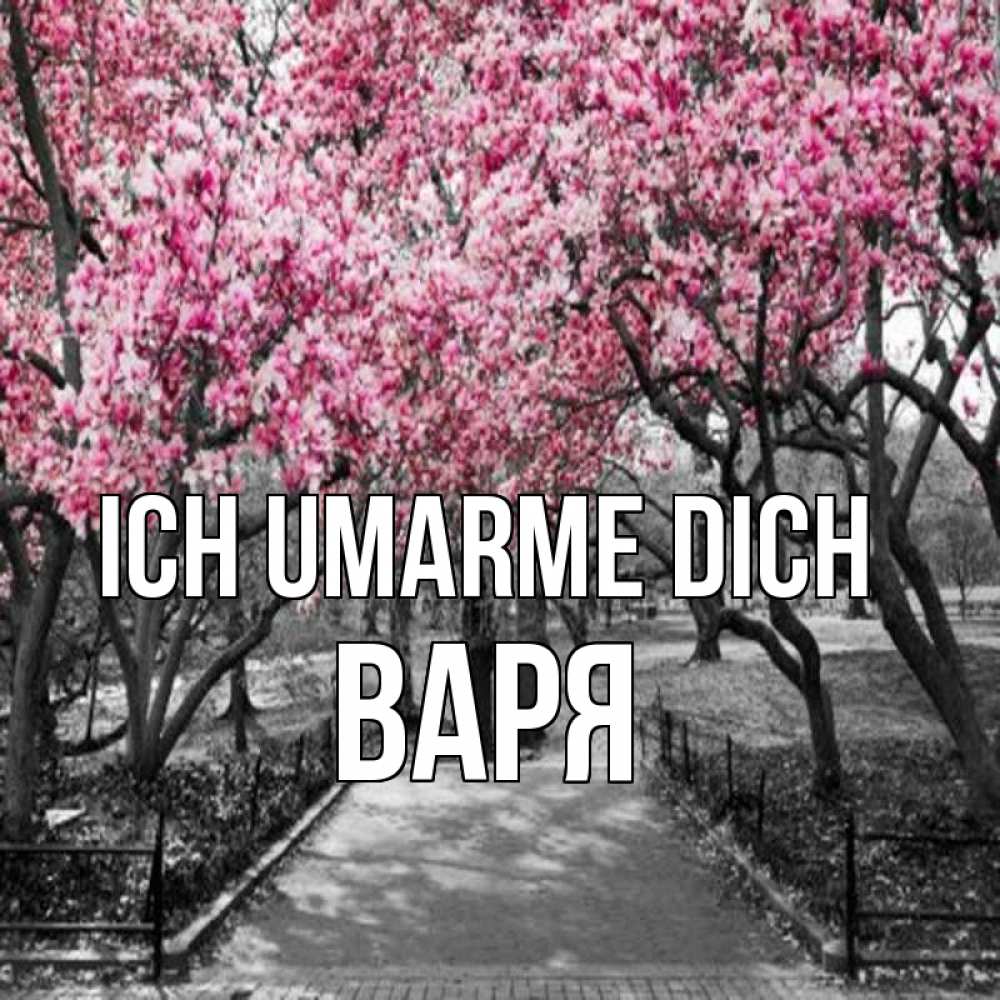Открытка на каждый день с именем, Варя Ich umarme dich обработанное фото Прикольная открытка с пожеланием онлайн скачать бесплатно 