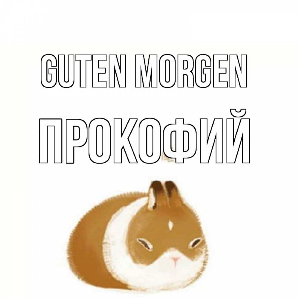 Открытка на каждый день с именем, Прокофий Guten Morgen хорошего утречка Прикольная открытка с пожеланием онлайн скачать бесплатно 