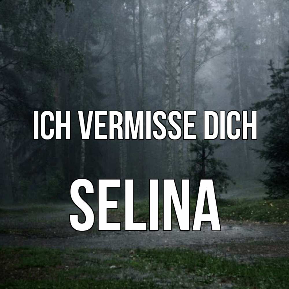 Открытка на каждый день с именем, Selina Ich vermisse dich одна и плохо мне Прикольная открытка с пожеланием онлайн скачать бесплатно 