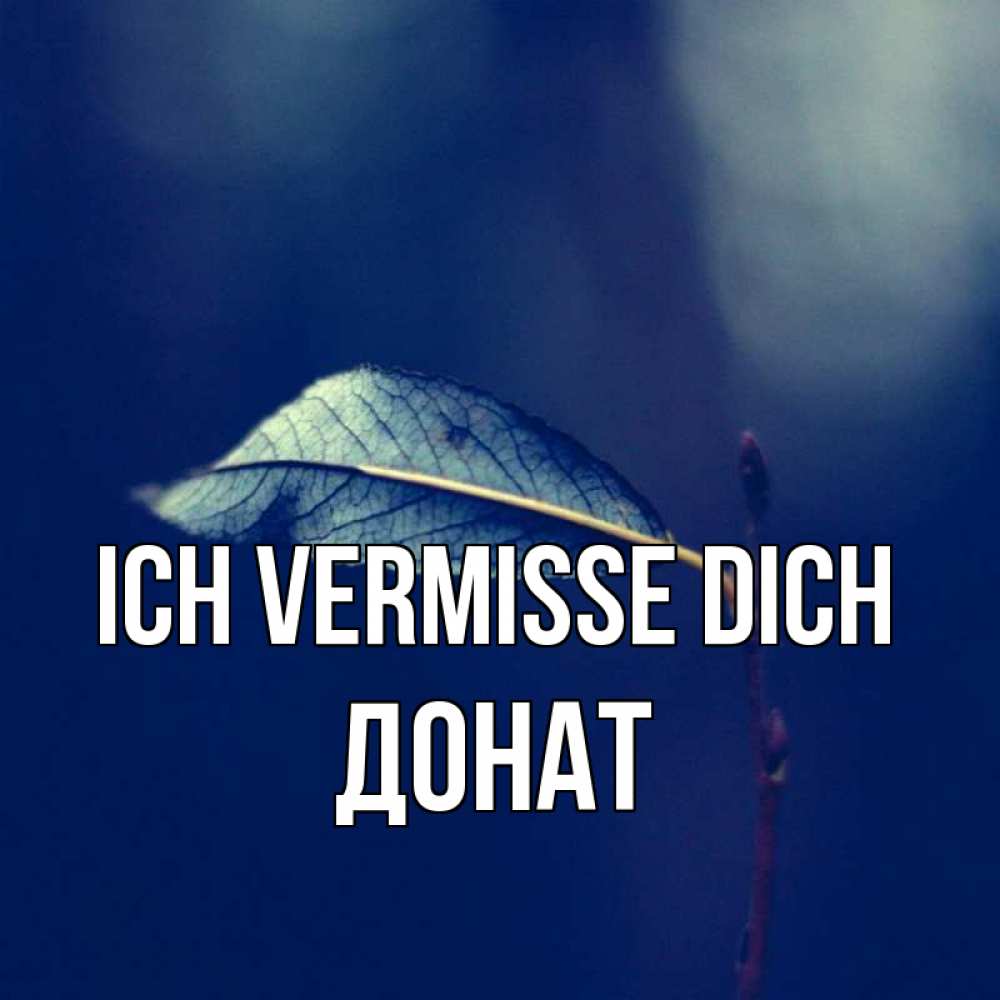 Открытка на каждый день с именем, Донат Ich vermisse dich одна ветка 1 Прикольная открытка с пожеланием онлайн скачать бесплатно 