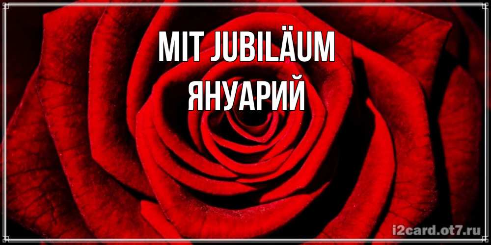 Открытка на каждый день с именем, Януарий Mit Jubiläum алая роза Прикольная открытка с пожеланием онлайн скачать бесплатно 