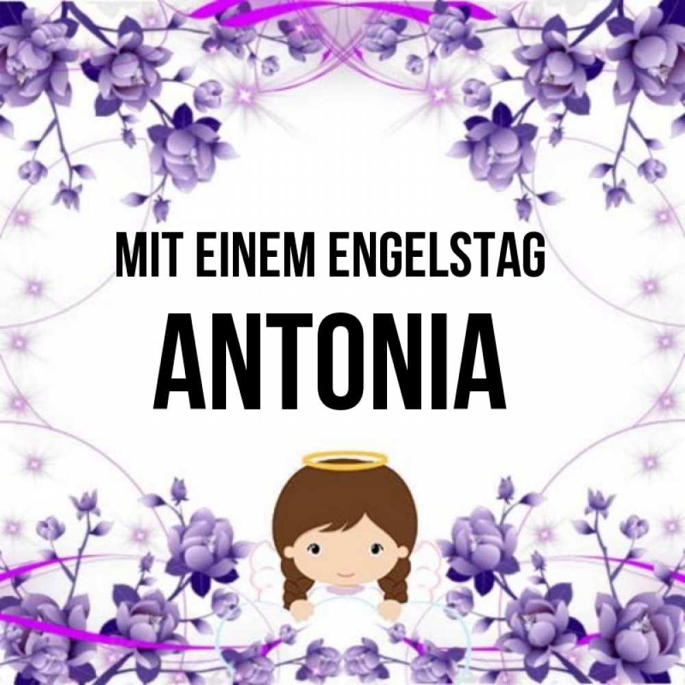Картинка Mit einem Engelstag, Antonia
