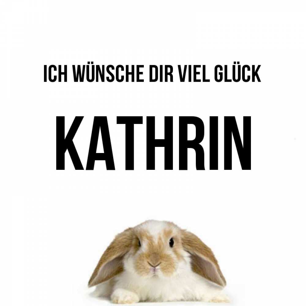Открытка на каждый день с именем, Kathrin Ich wünsche dir viel Glück открытки с произвольным текстом который можно вставить в открытку и создать ее самостоятельно бесплатно онлайн Прикольная открытка с пожеланием онлайн скачать бесплатно 