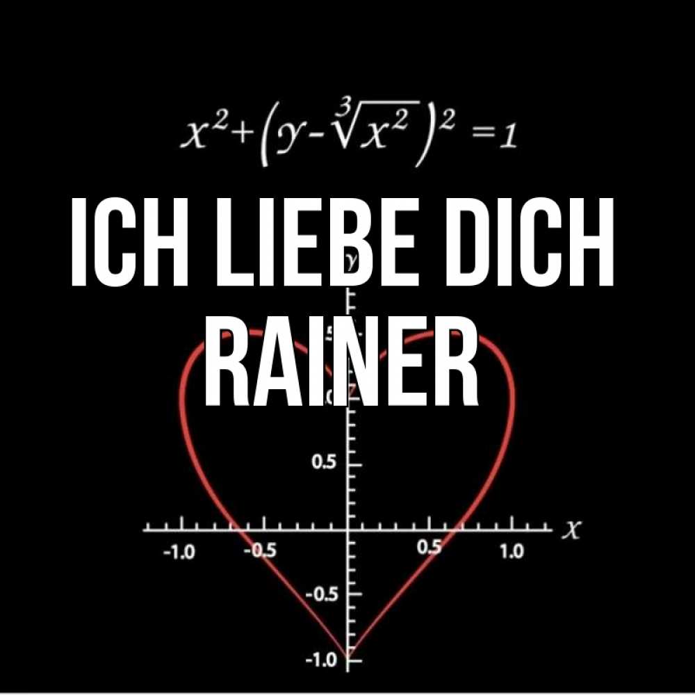 Открытка на каждый день с именем, Rainer Ich liebe dich сердечная формула Прикольная открытка с пожеланием онлайн скачать бесплатно 