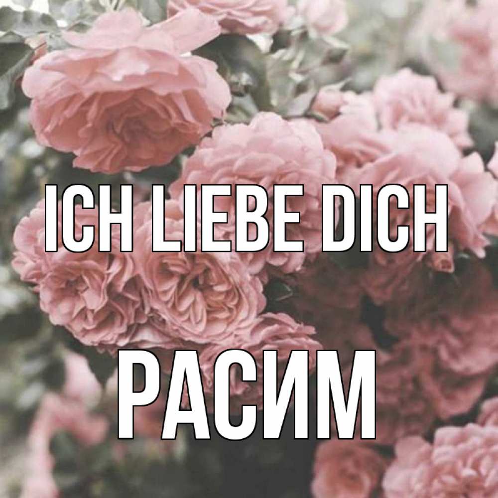 Открытка на каждый день с именем, Расим Ich liebe dich розы 3 Прикольная открытка с пожеланием онлайн скачать бесплатно 