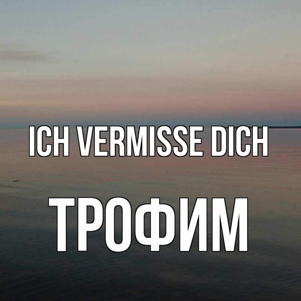 Открытка на каждый день с именем, Трофим Ich vermisse dich пусто Прикольная открытка с пожеланием онлайн скачать бесплатно 