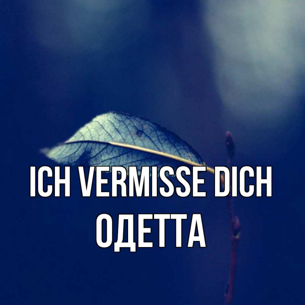 Открытка на каждый день с именем, Одетта Ich vermisse dich одна ветка 1 Прикольная открытка с пожеланием онлайн скачать бесплатно 