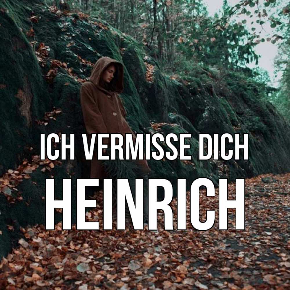 Открытка на каждый день с именем, Heinrich Ich vermisse dich скука 1 Прикольная открытка с пожеланием онлайн скачать бесплатно 