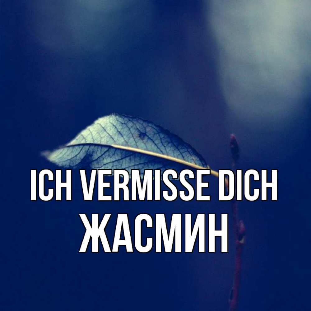 Открытка на каждый день с именем, Жасмин Ich vermisse dich одна ветка 1 Прикольная открытка с пожеланием онлайн скачать бесплатно 