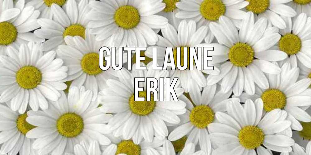 Открытка на каждый день с именем, Erik Gute Laune поляна ромашек Прикольная открытка с пожеланием онлайн скачать бесплатно 