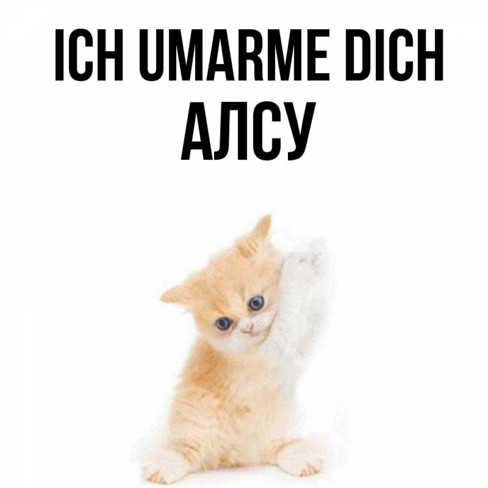 Открытка на каждый день с именем, Алсу Ich umarme dich я хочу очень скорее обнимаешек Прикольная открытка с пожеланием онлайн скачать бесплатно 