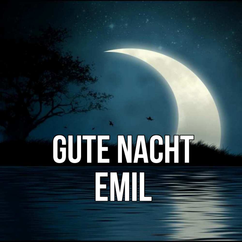 Открытка на каждый день с именем, Emil Gute Nacht вода Прикольная открытка с пожеланием онлайн скачать бесплатно 