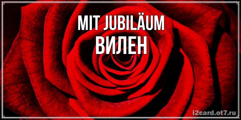 Открытка на каждый день с именем, Вилен Mit Jubiläum алая роза Прикольная открытка с пожеланием онлайн скачать бесплатно 