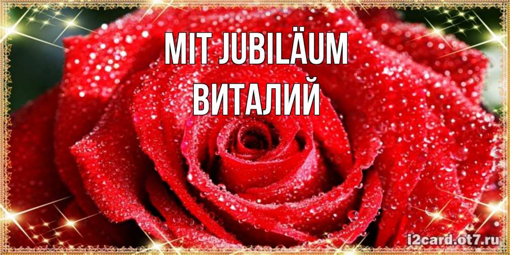 Открытка на каждый день с именем, Виталий Mit Jubiläum роса и роза. открытка с красивой розой Прикольная открытка с пожеланием онлайн скачать бесплатно 