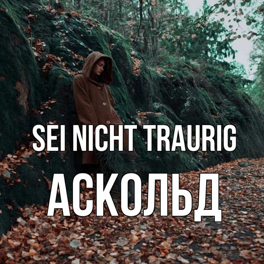 Открытка на каждый день с именем, Аскольд Sei nicht traurig осенний лес Прикольная открытка с пожеланием онлайн скачать бесплатно 