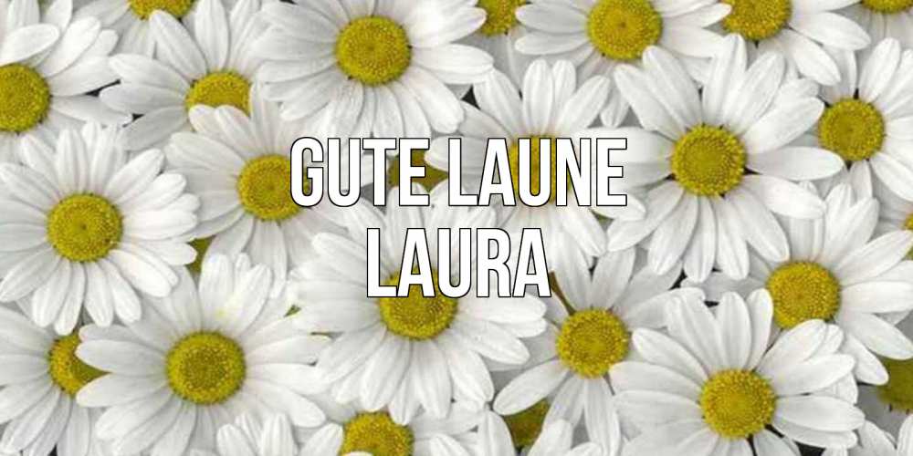 Открытка на каждый день с именем, Laura Gute Laune поляна ромашек Прикольная открытка с пожеланием онлайн скачать бесплатно 