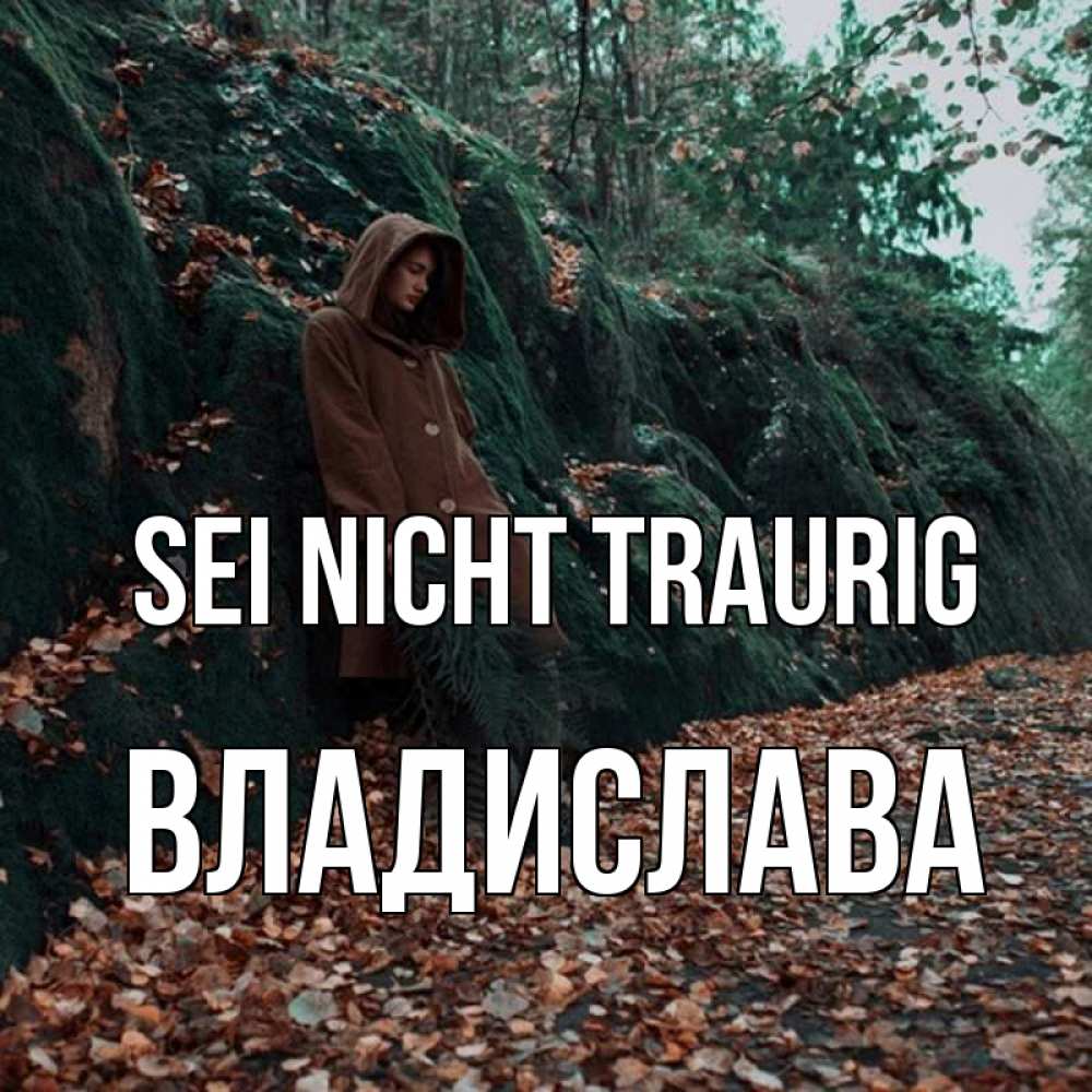 Открытка на каждый день с именем, Владислава Sei nicht traurig осенний лес Прикольная открытка с пожеланием онлайн скачать бесплатно 