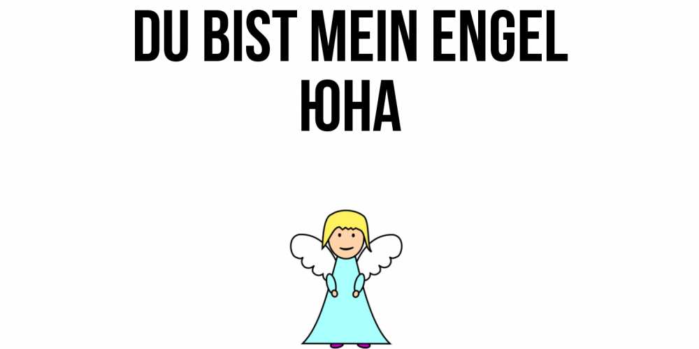 Открытка на каждый день с именем, Юна Du bist mein Engel ангел Прикольная открытка с пожеланием онлайн скачать бесплатно 