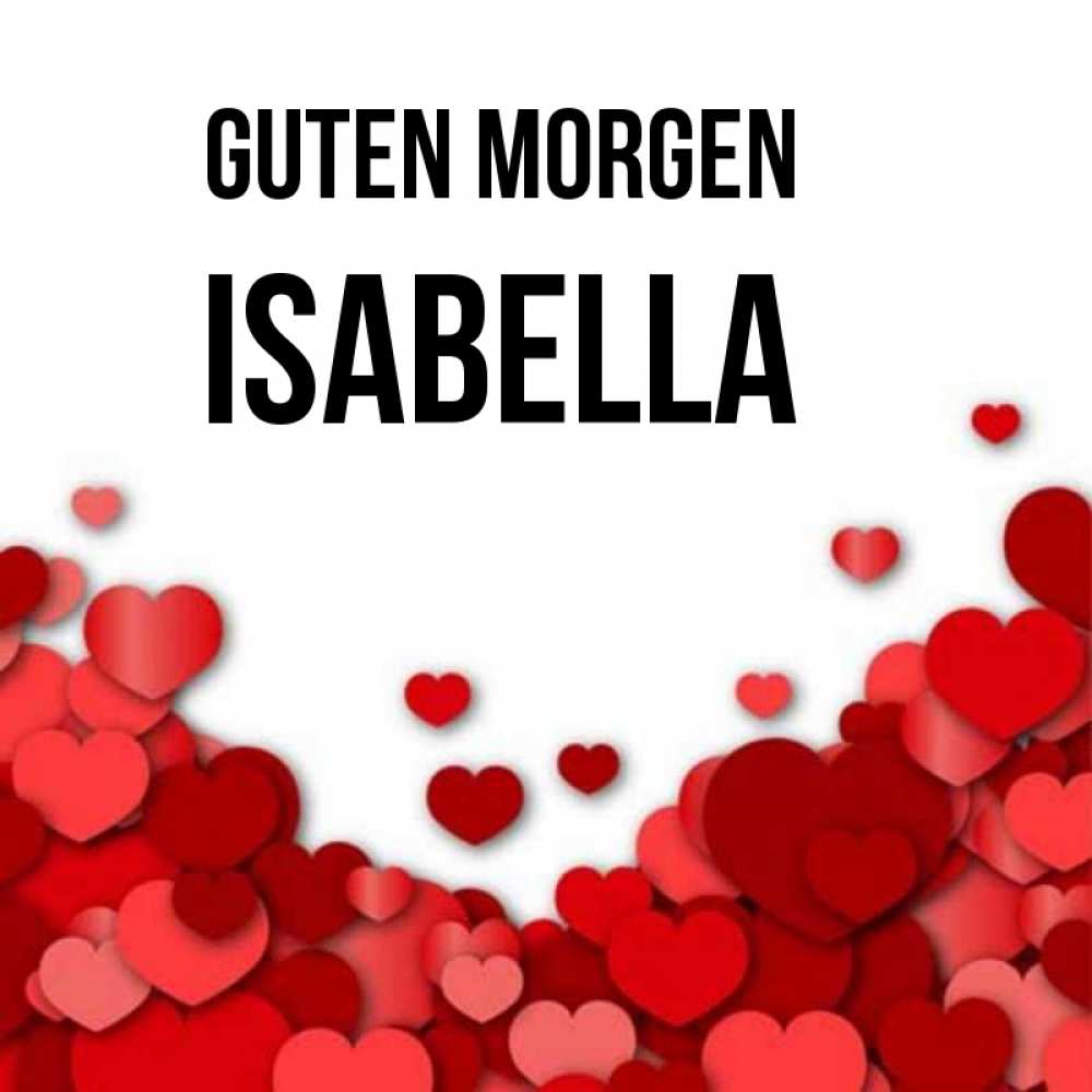 Открытка на каждый день с именем, Isabella Guten Morgen хорошего настроения Прикольная открытка с пожеланием онлайн скачать бесплатно 