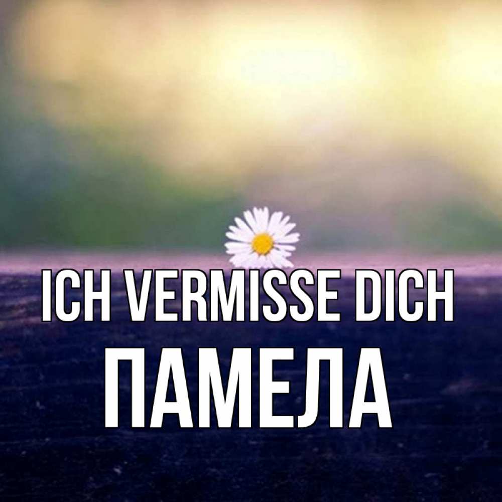 Открытка на каждый день с именем, Памела Ich vermisse dich приходи в гости Прикольная открытка с пожеланием онлайн скачать бесплатно 