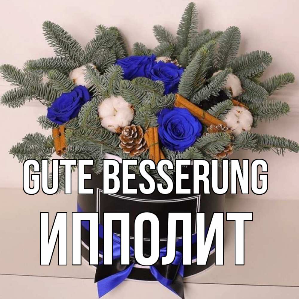 Открытка на каждый день с именем, Ипполит Gute Besserung короче кто то загрузил эти шишки Прикольная открытка с пожеланием онлайн скачать бесплатно 