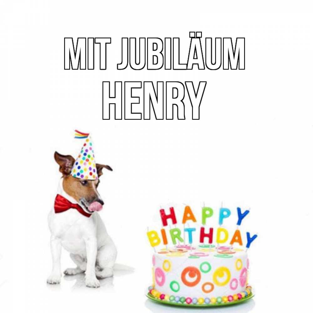 Открытка на каждый день с именем, Henry Mit Jubiläum праздник Прикольная открытка с пожеланием онлайн скачать бесплатно 