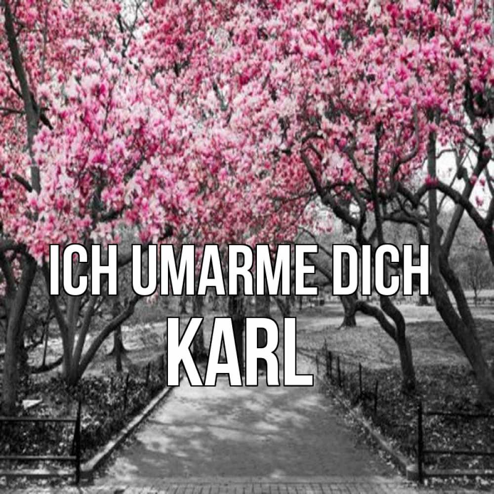 Открытка на каждый день с именем, Karl Ich umarme dich обработанное фото Прикольная открытка с пожеланием онлайн скачать бесплатно 