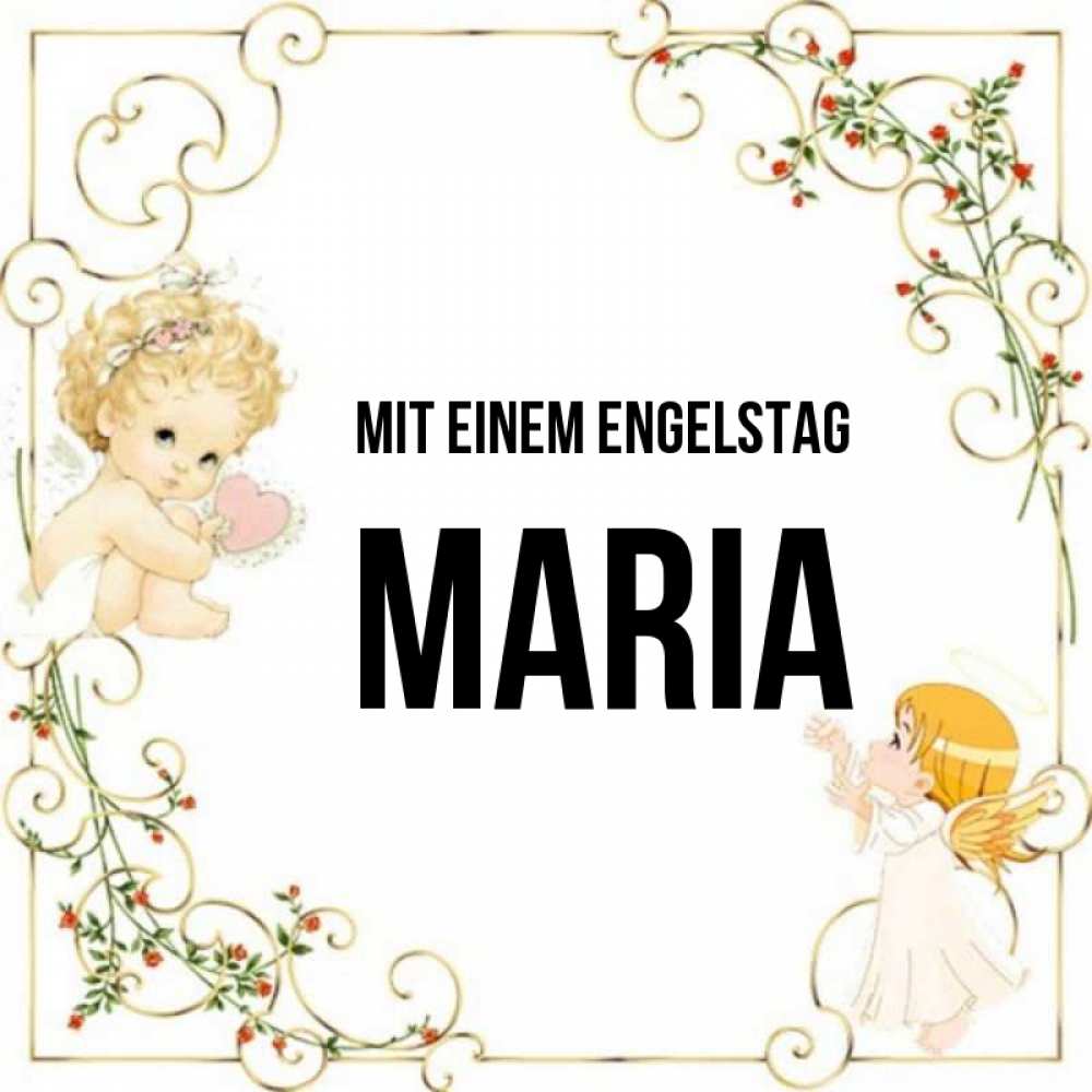 Картинка Mit einem Engelstag, Maria