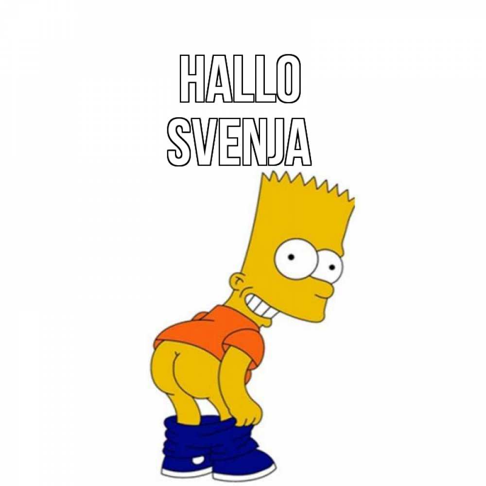 Открытка на каждый день с именем, Svenja Hallo попочка Прикольная открытка с пожеланием онлайн скачать бесплатно 