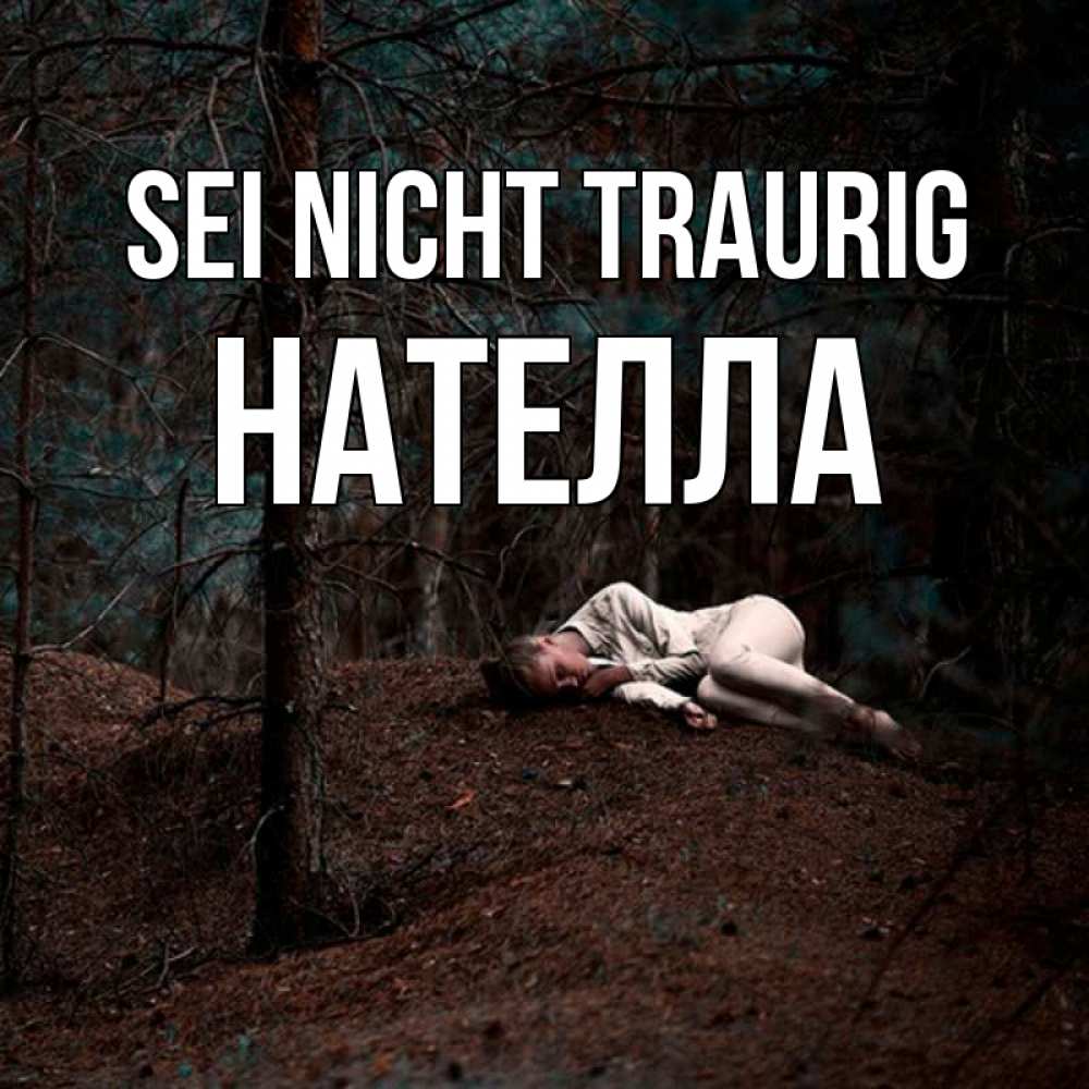Открытка на каждый день с именем, Нателла Sei nicht traurig лес Прикольная открытка с пожеланием онлайн скачать бесплатно 