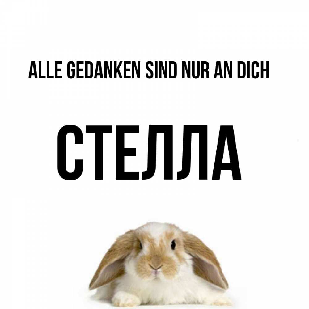 Открытка на каждый день с именем, Стелла Alle Gedanken sind nur an dich подписать своими руками онлайн Прикольная открытка с пожеланием онлайн скачать бесплатно 