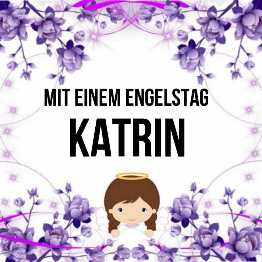 Картинка Mit einem Engelstag, Katrin