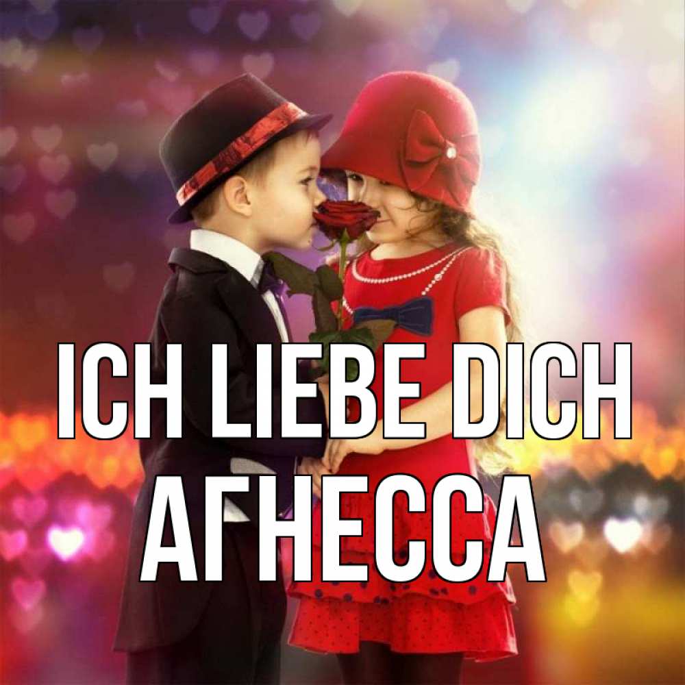 Открытка на каждый день с именем, Агнесса Ich liebe dich черное и красное и роза Прикольная открытка с пожеланием онлайн скачать бесплатно 