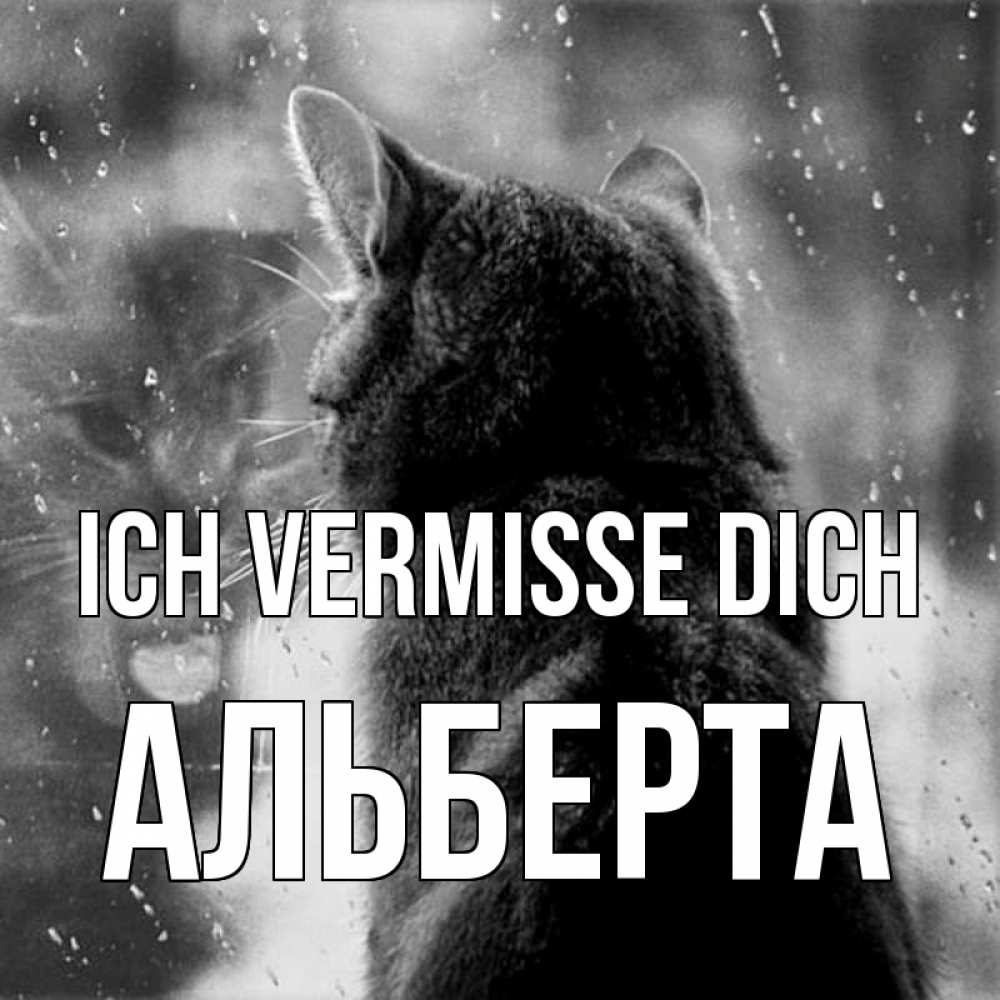 Открытка на каждый день с именем, Альберта Ich vermisse dich скорее ко мне приходи 1 Прикольная открытка с пожеланием онлайн скачать бесплатно 