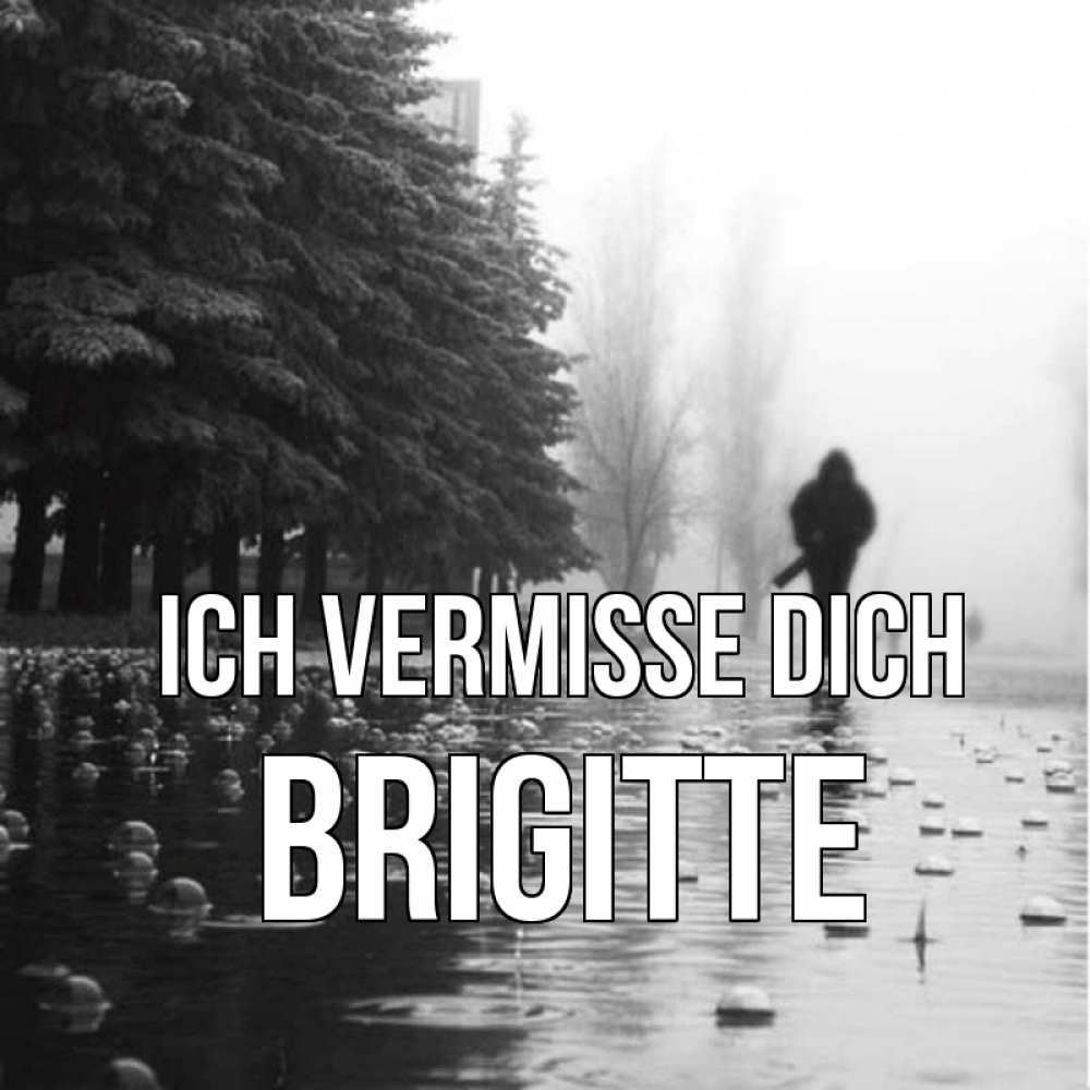 Открытка на каждый день с именем, Brigitte Ich vermisse dich приходи Прикольная открытка с пожеланием онлайн скачать бесплатно 