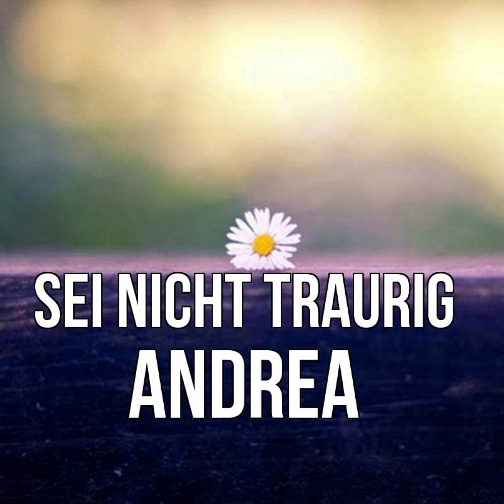 Открытка на каждый день с именем, Andrea Sei nicht traurig красота Прикольная открытка с пожеланием онлайн скачать бесплатно 