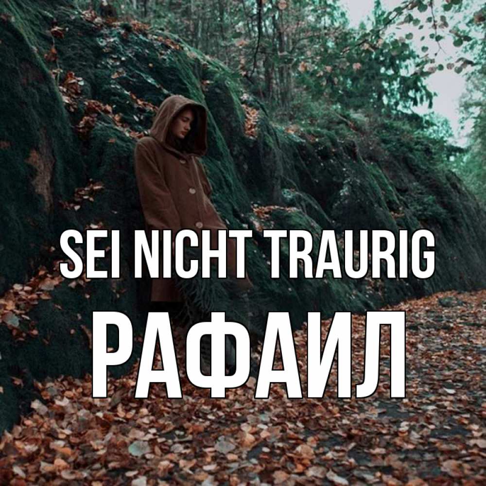 Открытка на каждый день с именем, Рафаил Sei nicht traurig осенний лес Прикольная открытка с пожеланием онлайн скачать бесплатно 