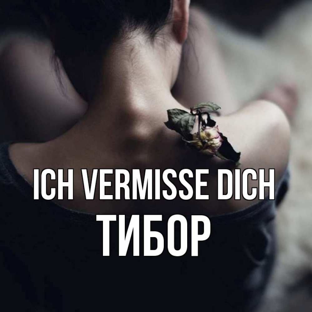 Открытка на каждый день с именем, Тибор Ich vermisse dich засох цветок Прикольная открытка с пожеланием онлайн скачать бесплатно 