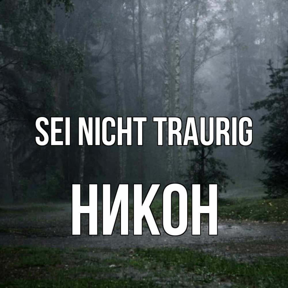 Открытка на каждый день с именем, Никон Sei nicht traurig осень Прикольная открытка с пожеланием онлайн скачать бесплатно 