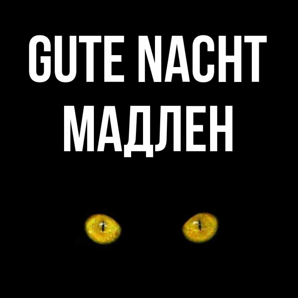 Открытка на каждый день с именем, Мадлен Gute Nacht сладких снов бесстрашный мой дружочек Прикольная открытка с пожеланием онлайн скачать бесплатно 
