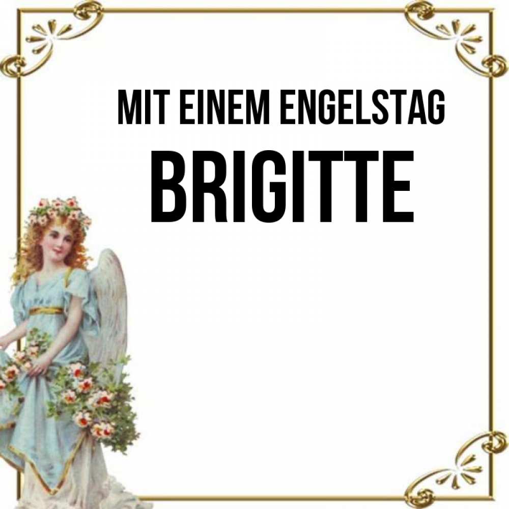 Картинка Mit einem Engelstag, Brigitte